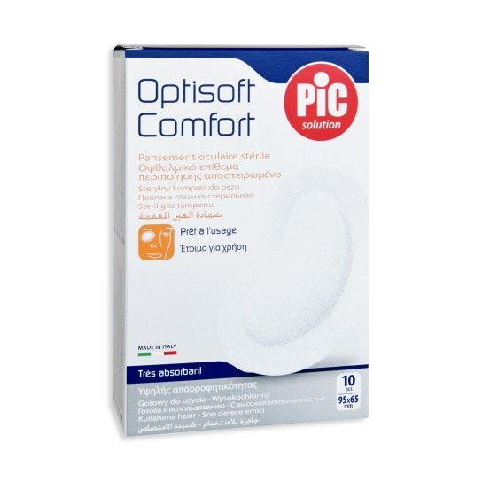 Pensos Oculares PIC Optisoft Comfort com Rebordo Adesivo - 10 unidades