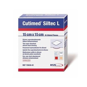 Cutimed Siltec L 15 x 15 cm - 10 unidades