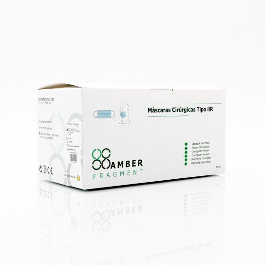 Mscaras de Proteo Cirrgicas AmberMed - 50 unidades