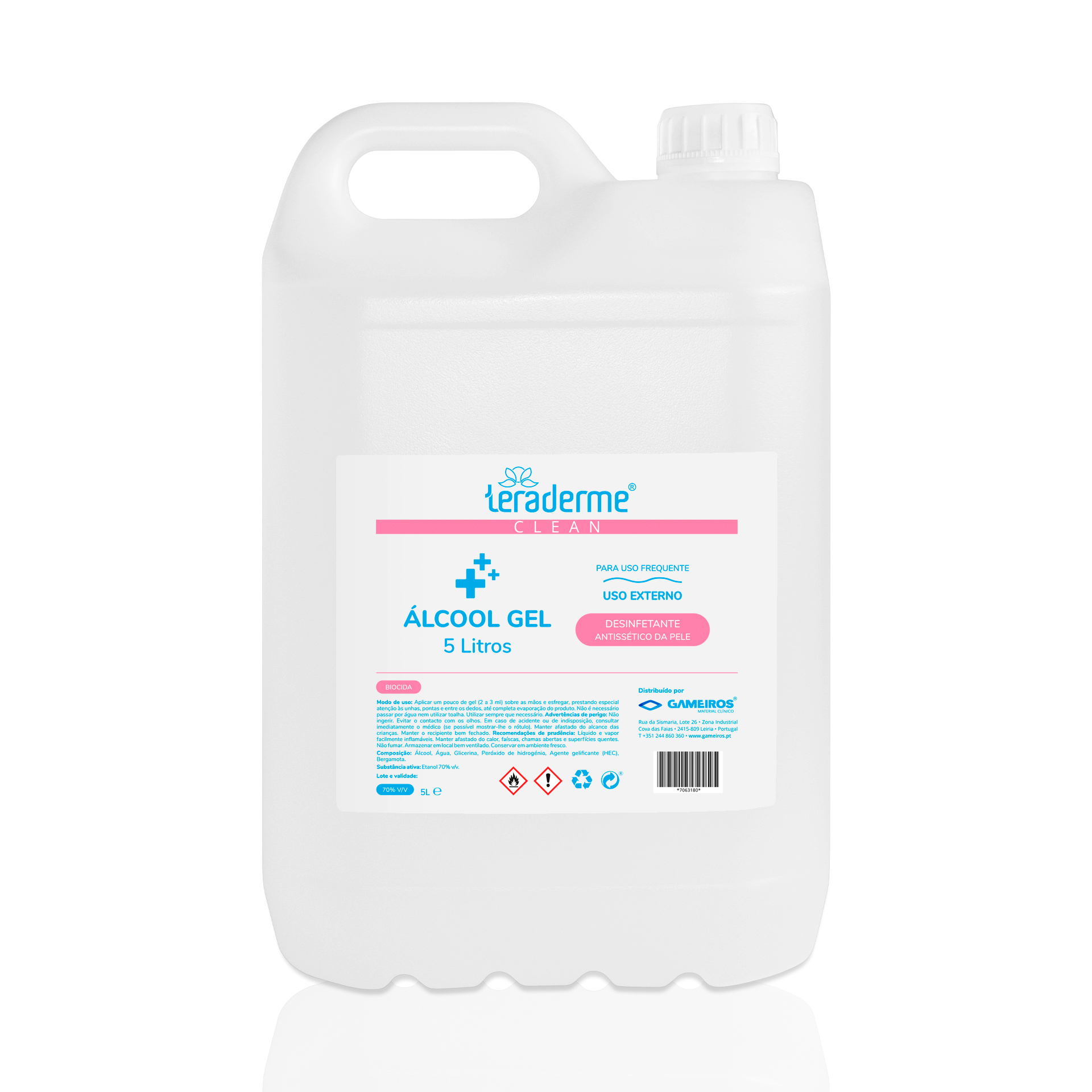 Álcool Gel Teraderme Clean - 5 Litros Álcool Gel Teraderme Clean - 5 Litros