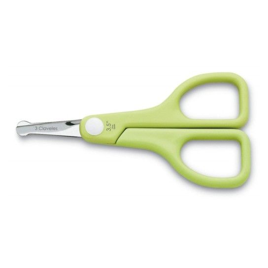 Tesoura para Bebé em Inox M.A.B.S. 9 cm - 3 Claveles Tesoura para Bebé em Inox M.A.B.S. 9 cm - 3 Claveles