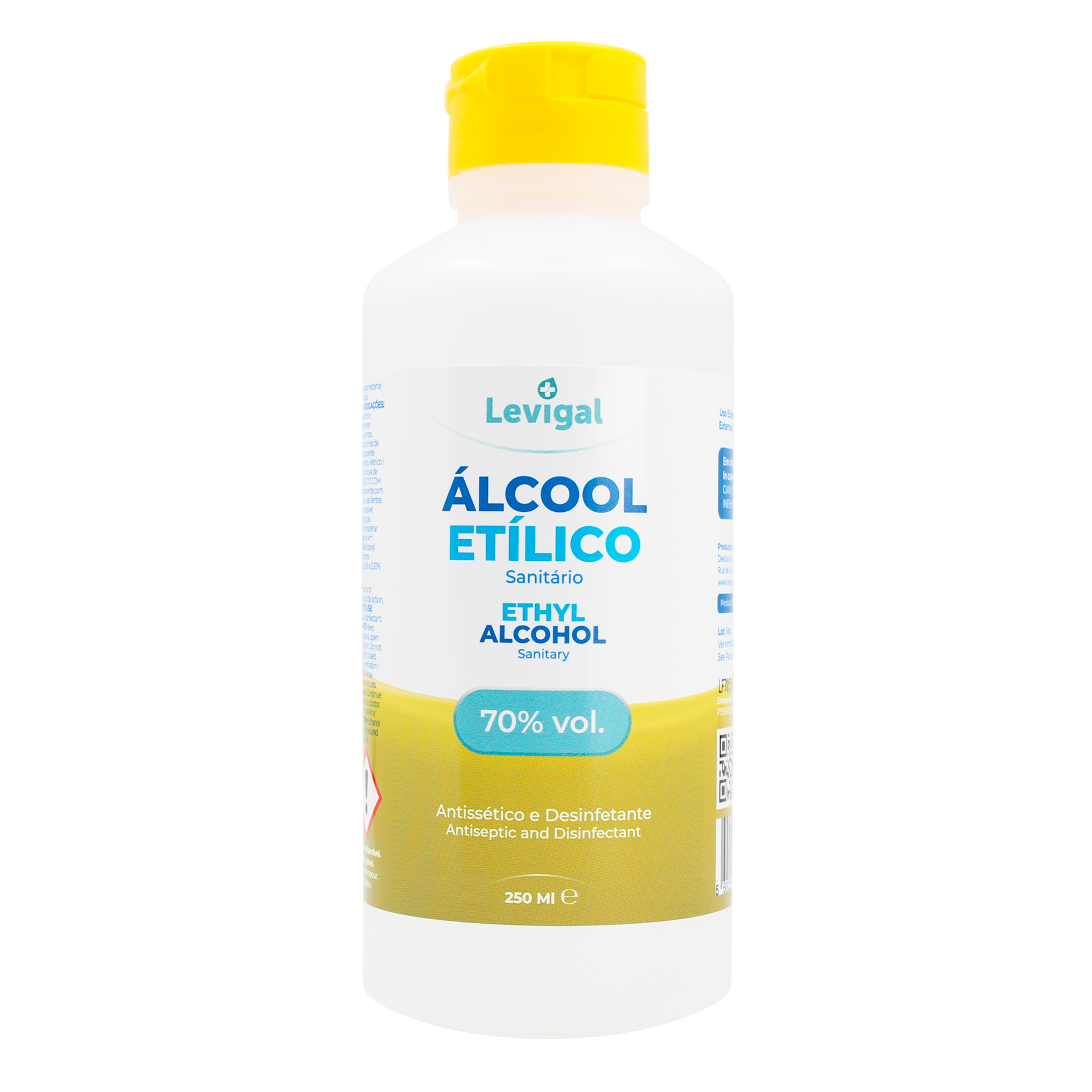 Álcool Sanitário 70% Vol. - 250 ml | Caixa com 24 unidades Álcool Sanitário 70% Vol. - 250 ml | Caixa com 24 unidades