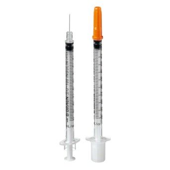 Seringas de Insulina Descartveis Omnifix sem Agulha Conector Luer - 1 ml | 100 unidades