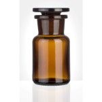 Frasco de Vidro para Reagente com Boca Larga e Tampa - 100 ml