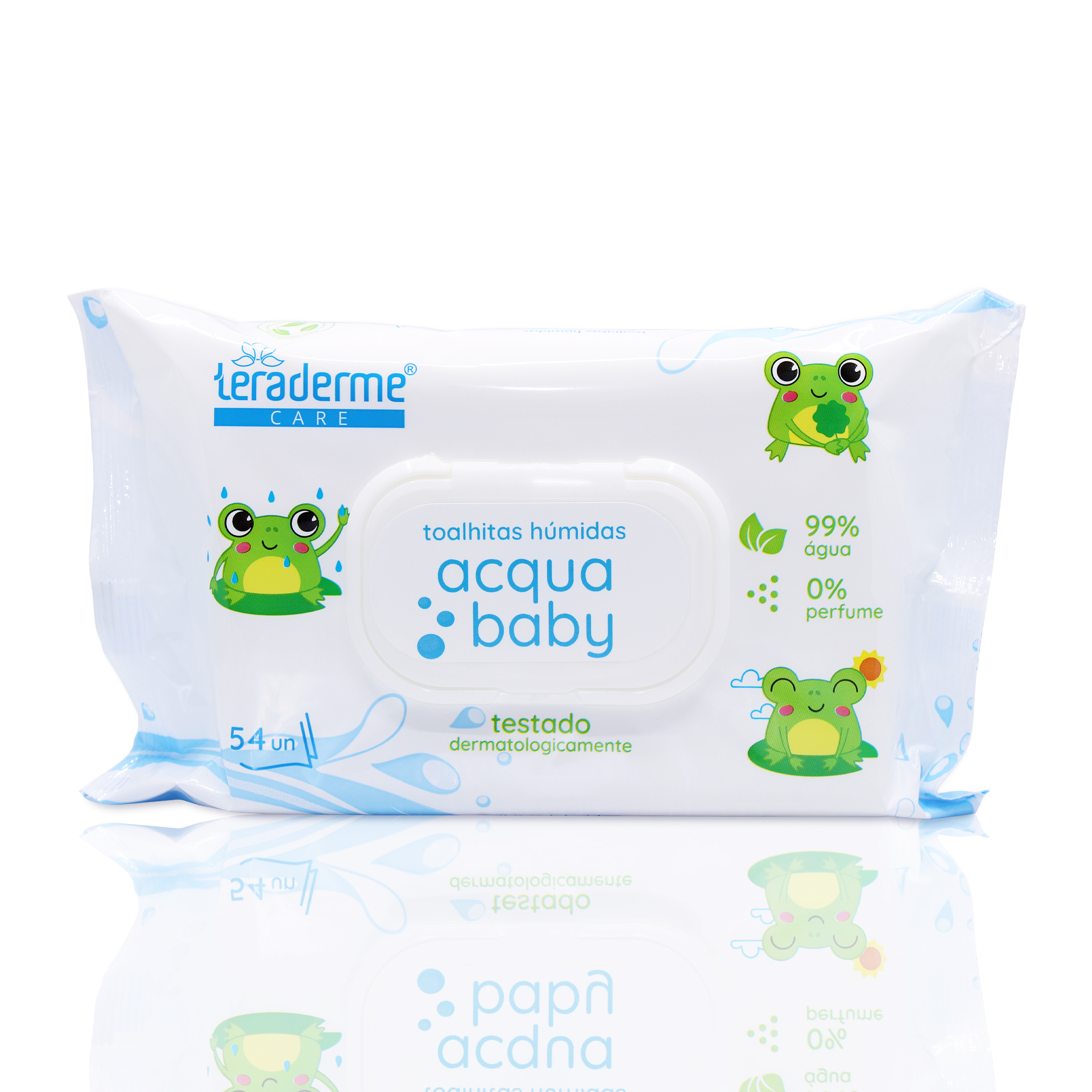 Teraderme Toalhitas H�midas Acqua Baby 99% �gua - 54 unidades