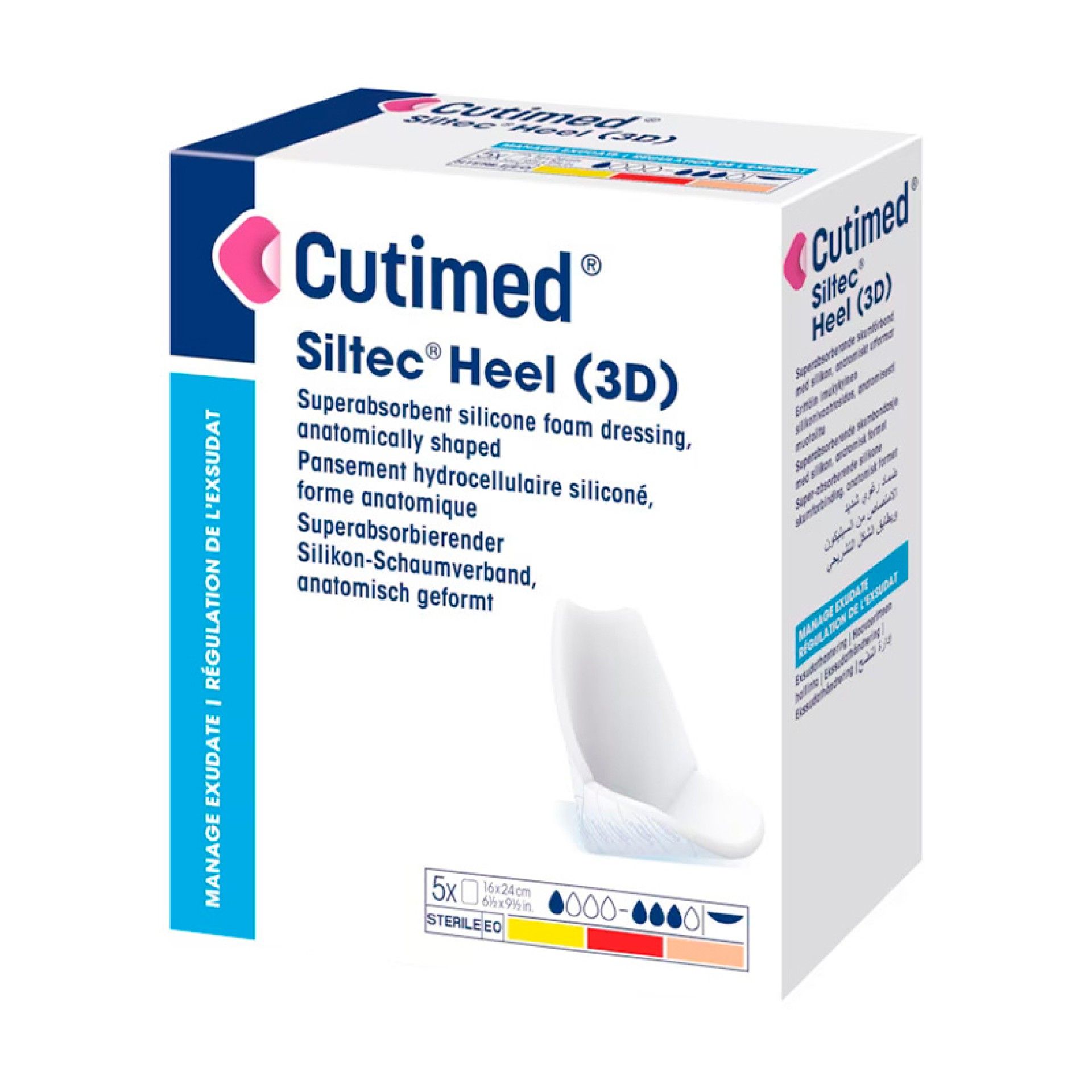 Cutimed Siltec Heel 16 x 24 cm - 5 unidades Cutimed Siltec Heel 16 x 24 cm - 5 unidades