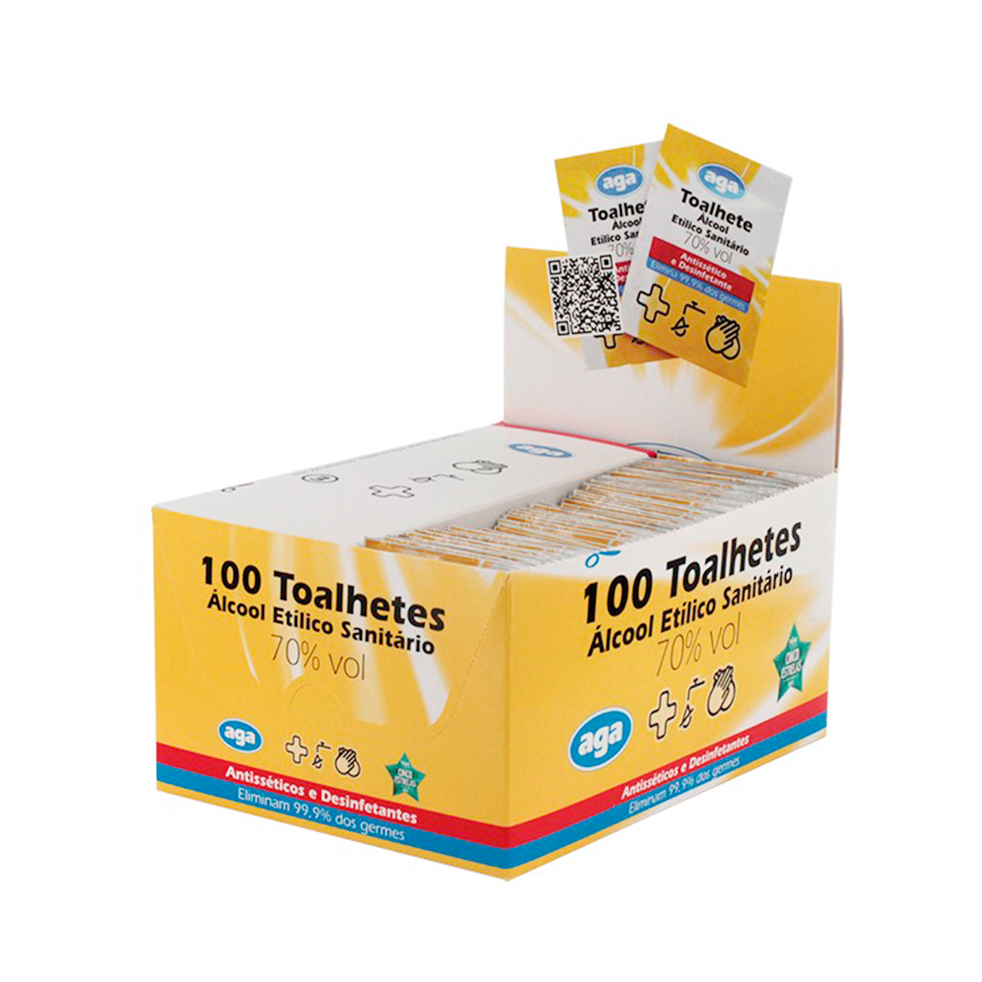 Toalhetes para Desinfe��o Individuais | 100 unidades