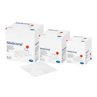 Medicomp Compressas Esterilizadas em TNT | 25 bolsas com 2 compressas