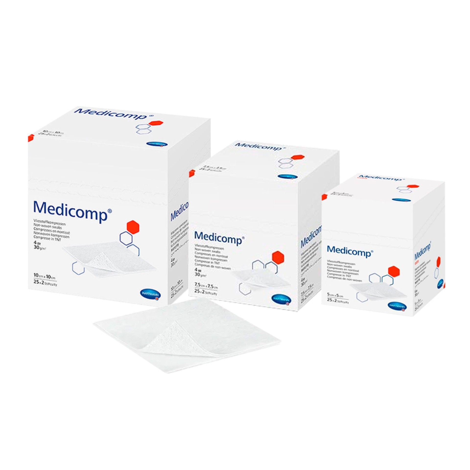 Medicomp® Compressas Esterilizadas em TNT | 25 bolsas com 2 compressas Medicomp® Compressas Esterilizadas em TNT | 25 bolsas com 2 compressas