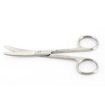 Tesoura Curva com Bicos Rombos - 11,5 cm
