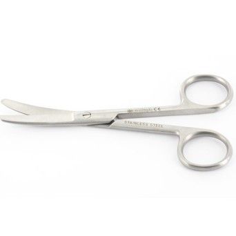 Tesoura Curva com Bicos Rombos - 14,5 cm