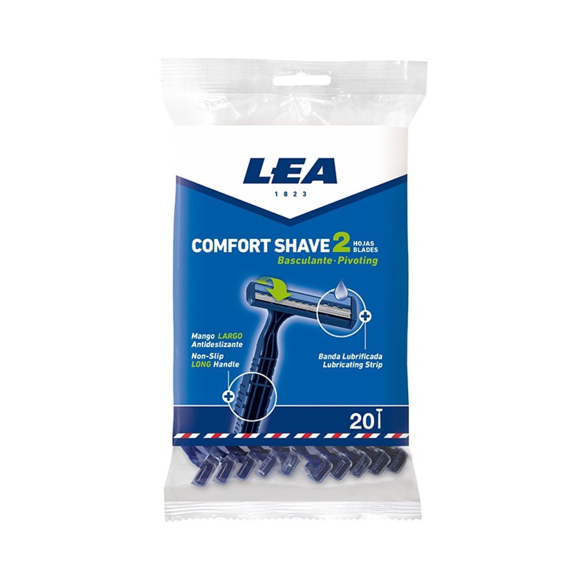 LEA Comfort Shave 2 L�minas de Barbear Descart�veis - 20 unidades