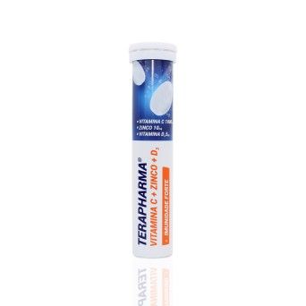 Terapharma Vitamina C + Zinco + D3 | 20 Comprimidos Efervescentes