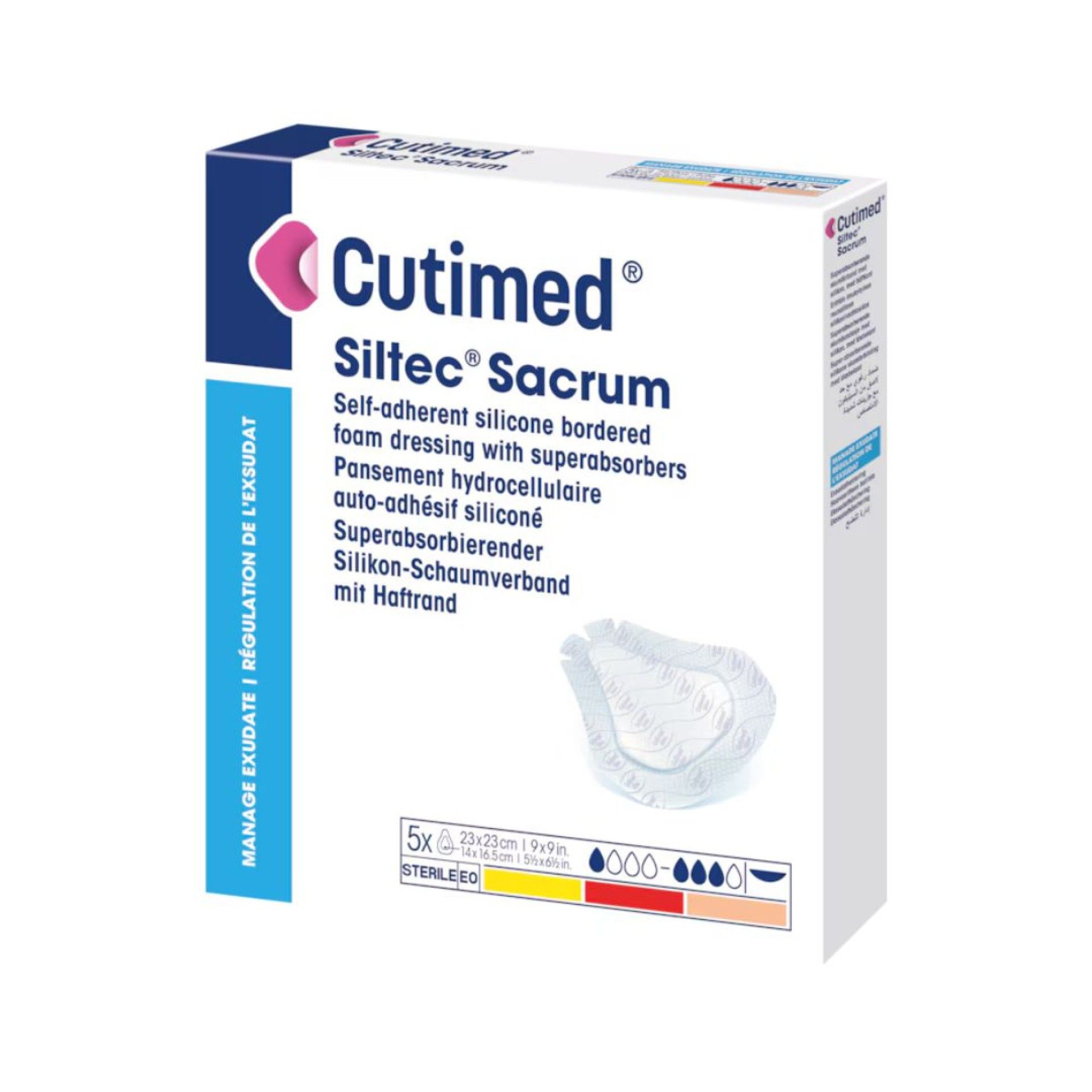 Cutimed Siltec Sacrum 17,5Cm x 17,5Cm - 5 Unidades Cutimed Siltec Sacrum 17,5Cm x 17,5Cm - 5 Unidades