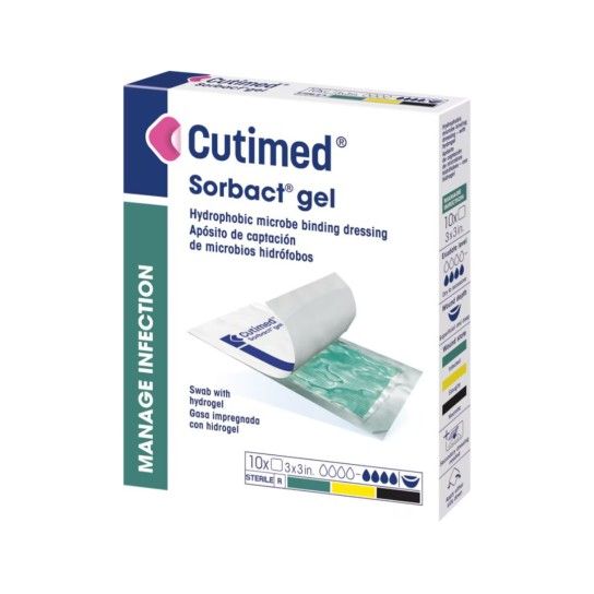 Cutimed Sorbact Gel | 7,5 x 7,5 cm - 10 unidades