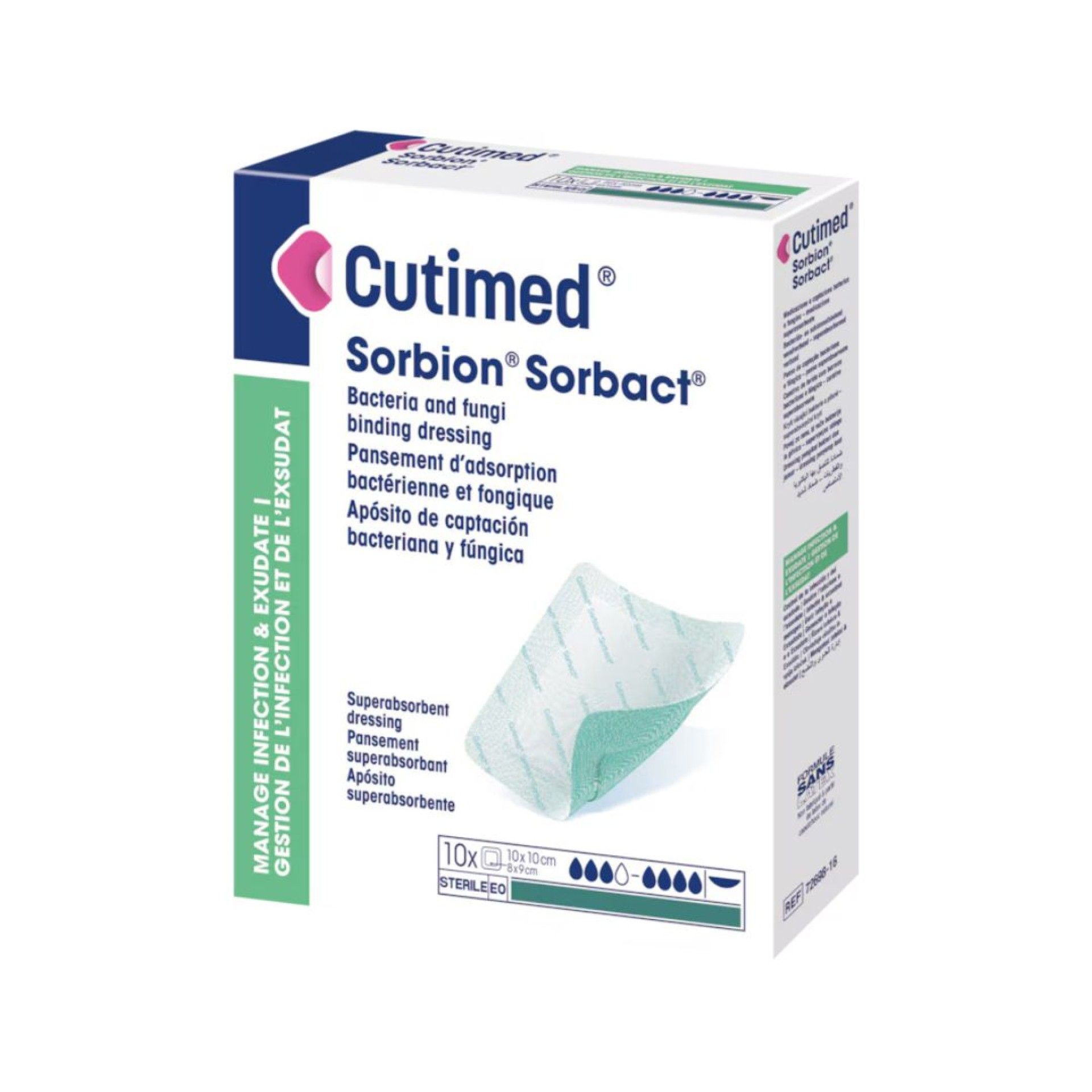 Cutimed Sorbion Sorbact 10 x 10 cm - 10 unidades Cutimed Sorbion Sorbact 10 x 10 cm - 10 unidades