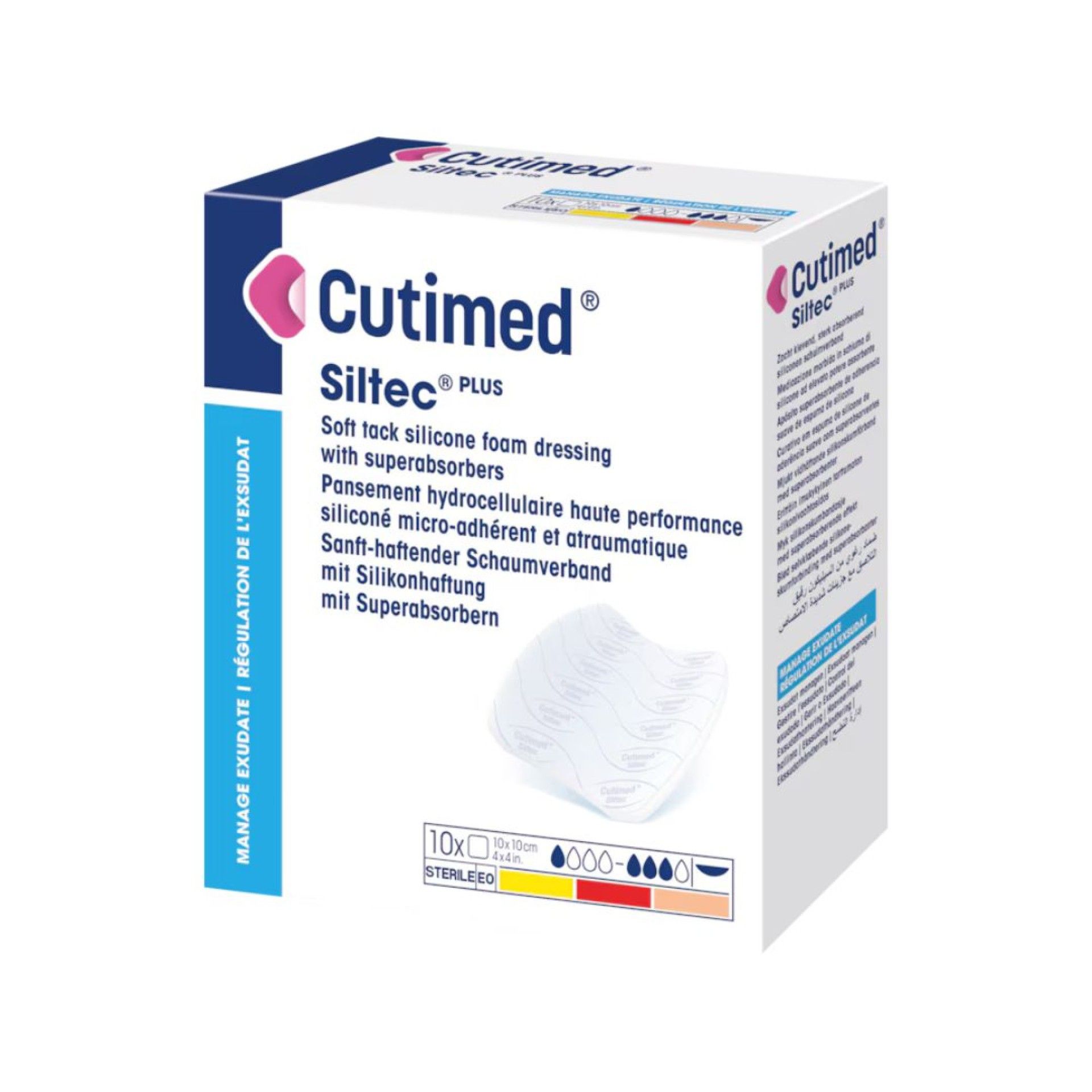 Cutimed Siltec Plus 10 x 10 cm - 10 unidades Cutimed Siltec Plus 10 x 10 cm - 10 unidades
