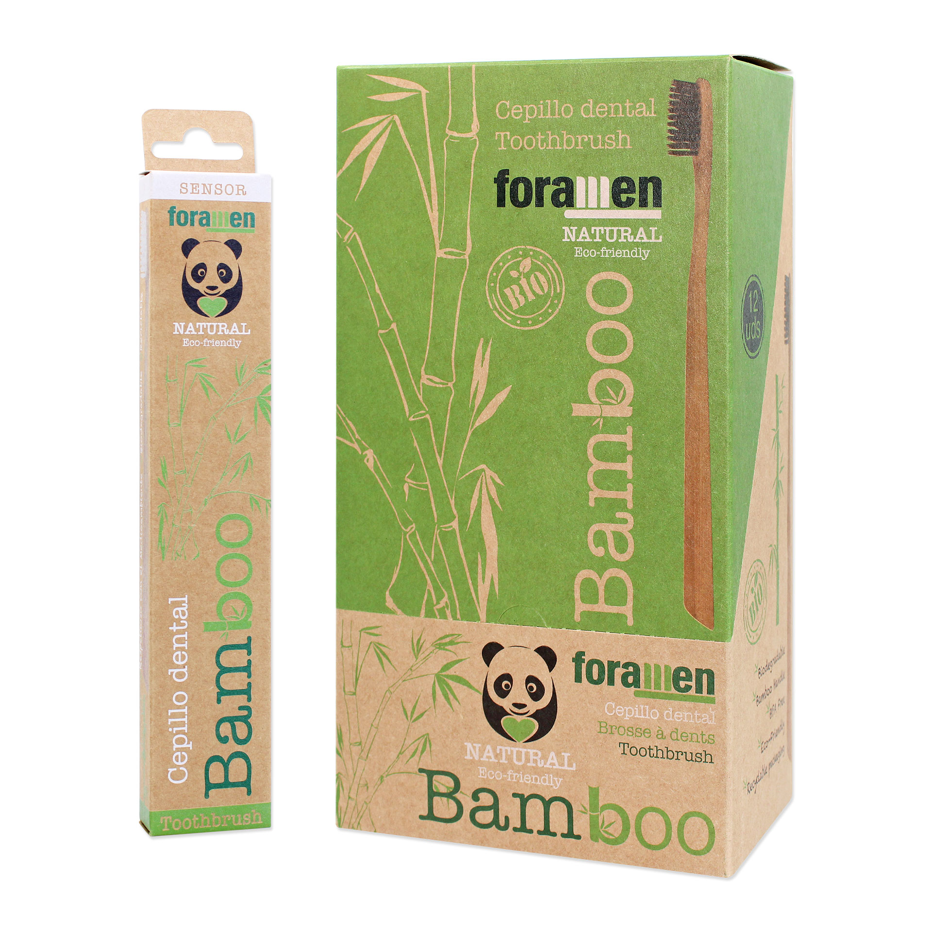 Expositor Escova de Bamboo Foramen - 12 unidades Expositor Escova de Bamboo Foramen - 12 unidades