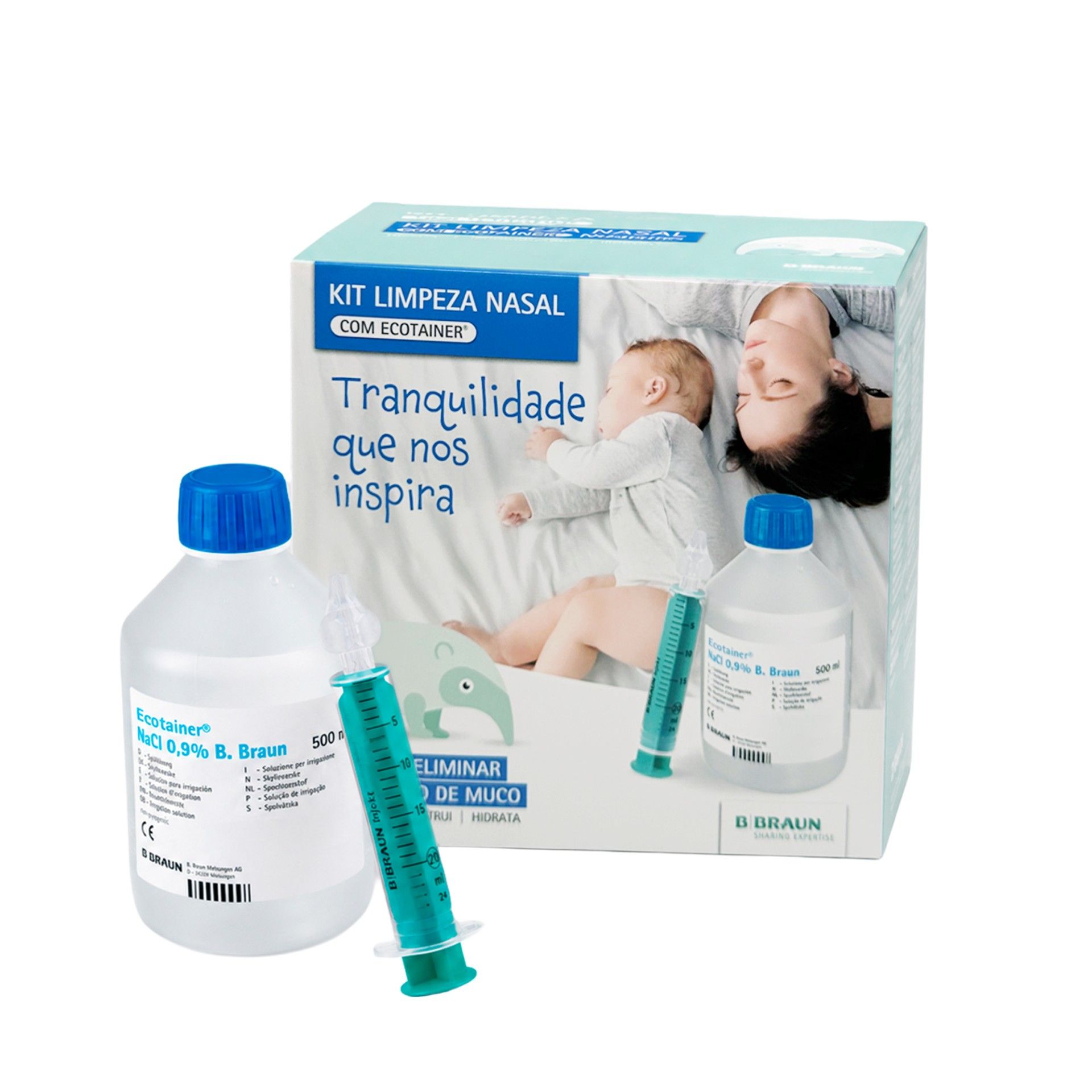 Kit de Limpeza Nasal B. Braun com Ecotainer� 500 ml e seringa