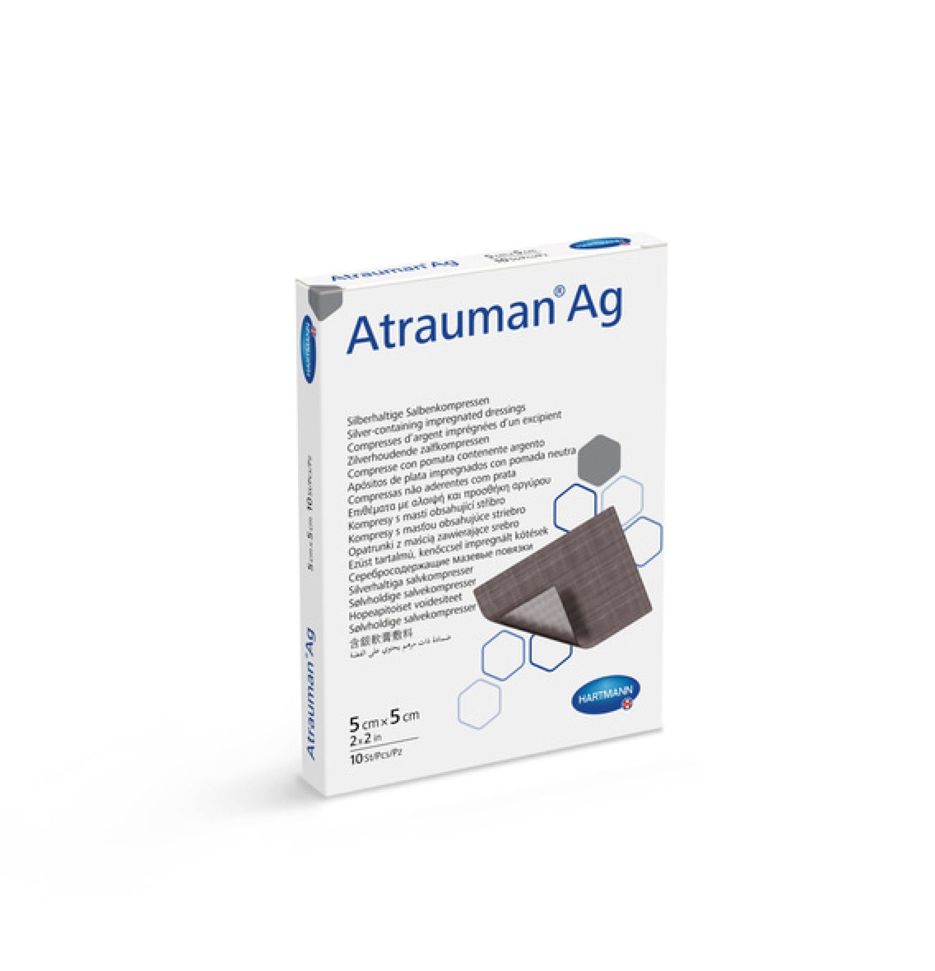 Atrauman Ag 5cm x 5cm - 10 unidades