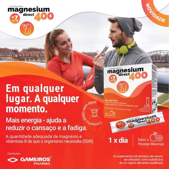 Magnesium Direct 400mg Sticks Orodispersíveis Magnesium Direct 400mg Sticks Orodispersíveis