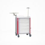 Carrinho de Emerg�ncia com 5 Gavetas em ABS Neop