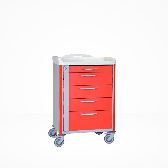 Carrinho B�sico de Emerg�ncia com 6 Gavetas Telesc�picas Neop