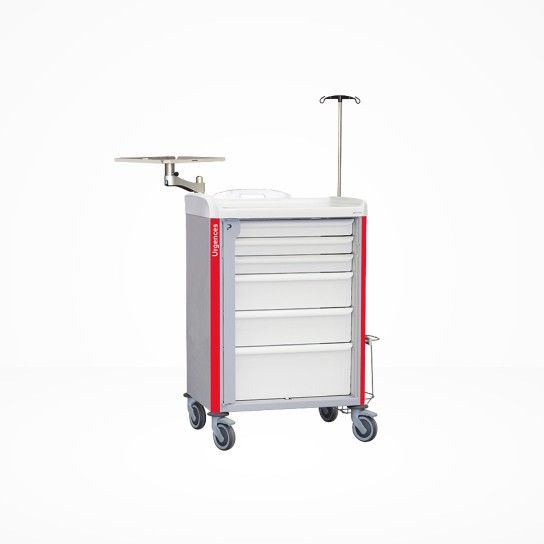 Carrinho de Emerg�ncia com 6 Gavetas em ABS Neop