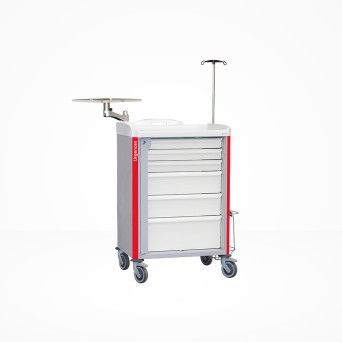 Carrinho de Emerg�ncia com 6 Gavetas em ABS Neop